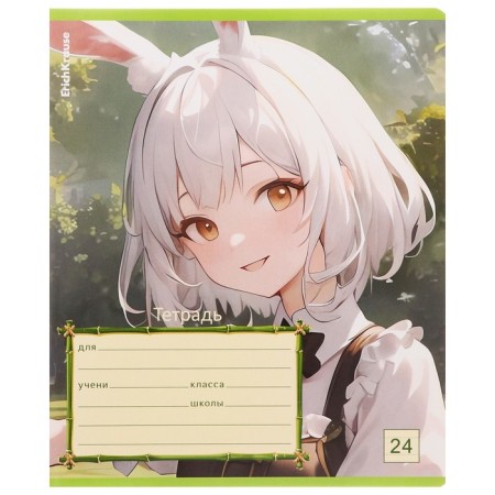Notebook of 24 sheets in the Erichkrause line "Elves Anime", cover coated cardboard, mix-2