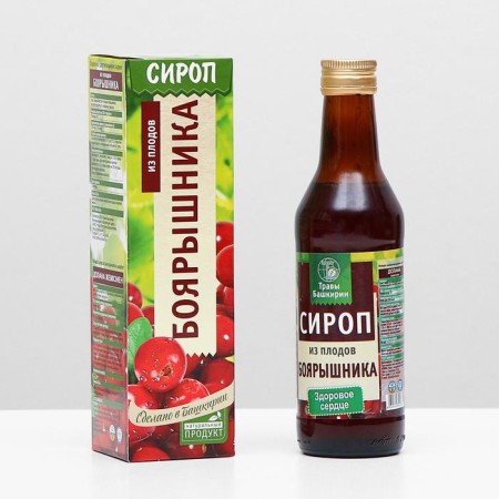 Syrup on vegetable raw materials "from hawthorn fruits", 240 ml
