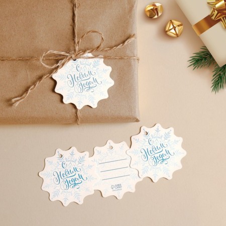 Schildik for a gift New Year "Snowflake", 6.5 x6.5 cm, New Year-1