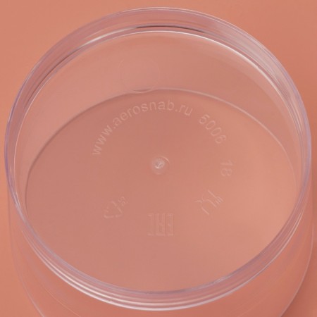 Plastic disposable form for worships "zero", 60 ml, 5.3 cm, color transparent color-8