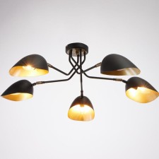 Economic light chandelier 95702/5 5x60W E14, black 45x33x16 cm
