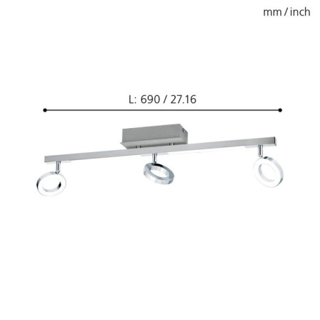 Lamp Cardillio 1, 5x3.2W LED, 3000K, 1920LM, chromium color-1