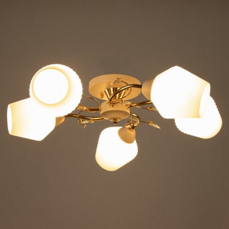 Ruxi chandelier 5he27 40W white-gold 56x56x28 cm Bayerlux-2