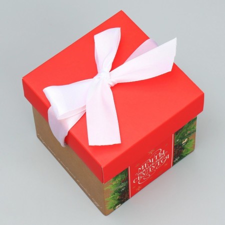 Folding box “Dreams will come true”, 10 x 10 x 10 cm, New Year-1