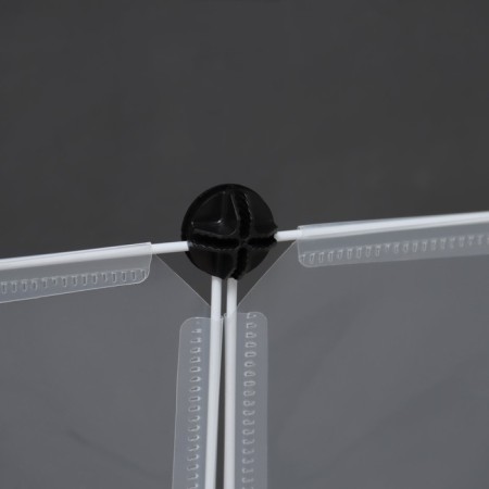 The aviary 12 sections is plastic, (link 50 x 70 cm), white-2
