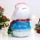 Piggy bank "Snowman with a Christmas tree" in a red hat, 25x17cm