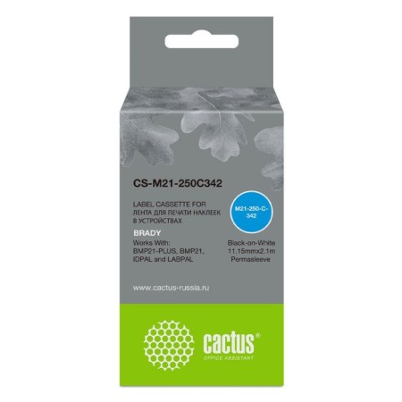 Ribbon cartridge Cactus CS-M21-250C342 Black for BRADY BMP21-PLUS, BMP21, BMP21-Lab