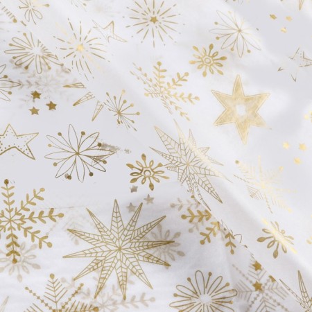 New Year. Paper Pacific, New Year's packaging "Golden Snowflakes", 50 x 66 cm.-1