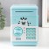 Piggy bank Plastic "safe. Zebra" code castle, sound aa blue 13x12x19 cm