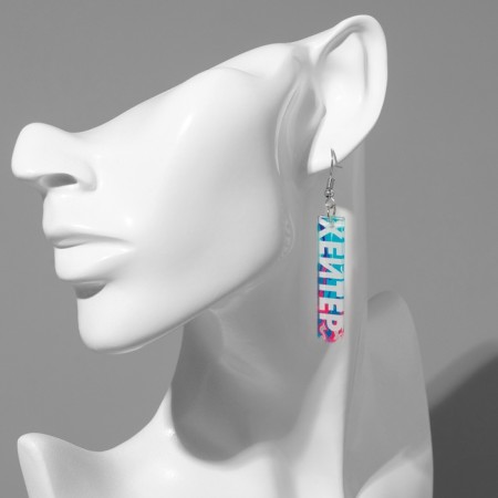 Acryl Earrings "Hater", colored-3