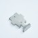 Metal clip for fastening profiles from polymer