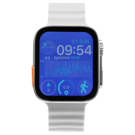 Smart hours, 180 mAh, IPS, 240x282, Android 5.0+, iOS 10+, silicone strap, white-1