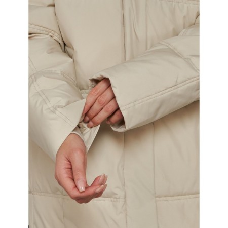 Coat insulated winter female, size 50, beige color-13