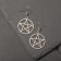 Earrings Metal "Pentagram" Inverted, silver color