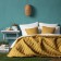 Cover with pillowcases "Kim", size 160x220 cm, mustard color