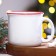 New Year! New Year's ceramic "Bear" mug, 450 ml, white color