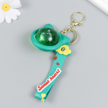 Trick Rubber "Ball-Coting" with bracelet and carbine, green 4x5x5x5.5 cm-2