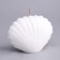 Figure candle "shell", 3.2x4.5 cm, white