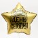 Foil ball 18 "Best day" in the form of a star, with a substrate