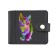 Wallet on the button with the processed edges "kitten", black black insert 11x8.5x2.5cm