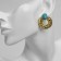 Earrings "turquoise world" sphere, blue color in gold