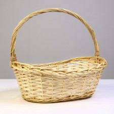 Wicker basket, 38 x 30/15 x 12 x 38 cm, willow
