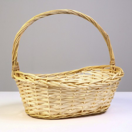 Wicker basket, 38 x 30/15 x 12 x 38 cm, willow