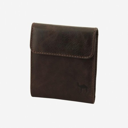 Camel valve purse, brown color