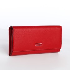 Women's wallet on magnet, red color