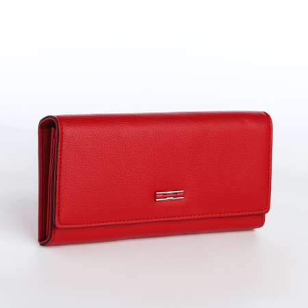 Women's wallet on magnet, red color