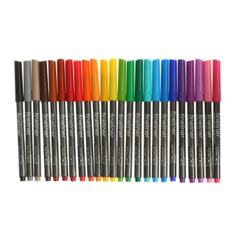 A set of capillary pens 24 colors, 0.3 mm Koh-I-Noor Fineliners 7021, plastic packaging-1