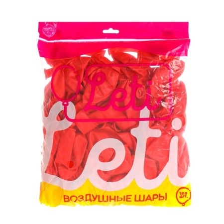 Latex ball 10 ", metal, set 100 pcs., Red color-3