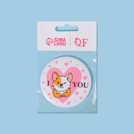 Pocket mirror “I love corgi”, d = 7 cm, multi -colored-5