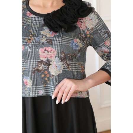 Women's dress, size 42, black color-3