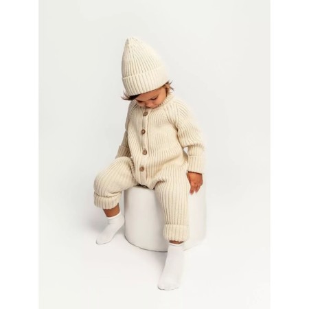 Knitted Knitted Pure Love Tot, demi -season, height 68 cm, milk color-3