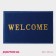 Rug -shaped shade of Welcome, with a trigger 38 × 58 cm, the color is blue