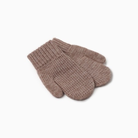 Baby mittens minku, brown color, 18 cm
