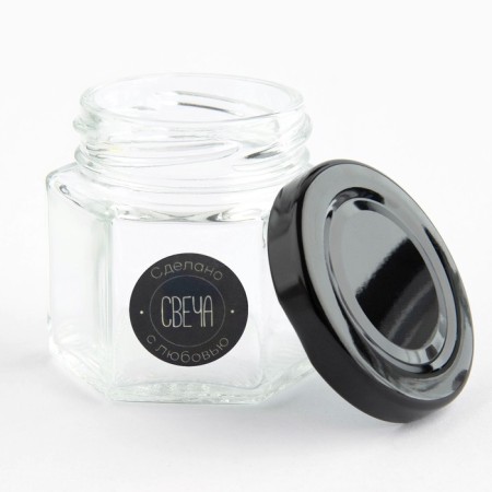 A can for making candles with a sticker “Made with love” 5 x 5.5 cm.-2
