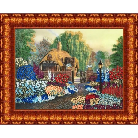 Set for embroidery with tapes "Flowers at home"
