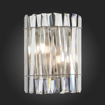 Sconces st. SL1170.101.02. Fabio. 2x40 watts, E14, 25x30 cm, Nickel color-7