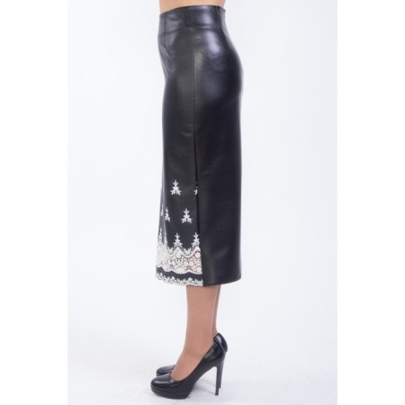 Women's skirt, size 42, black color-5
