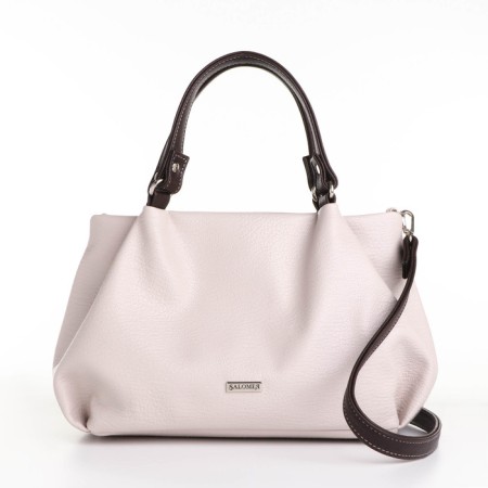 Women's bag-bag with zipper, gray color