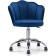 Computer chair BUD Metal/velor, chrome/blue 56x54x70 cm