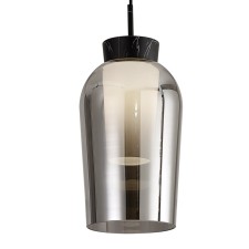 Lumber of the suspended mantra nora, e27, 1x20W, 387 mm, black color, marble