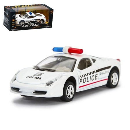 Metal “police”, inertial, light and sound, scale 1:43