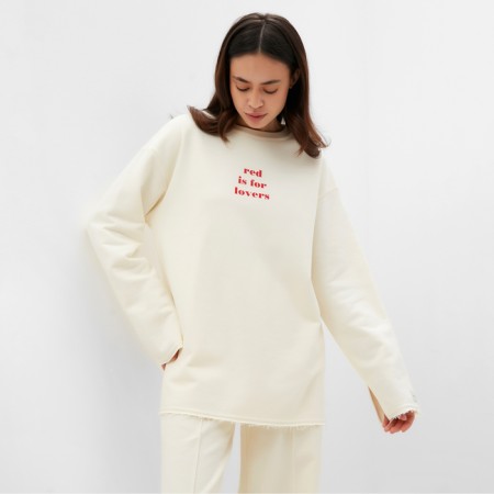 Women's sweatshirt MIST COZY STYLE, Milk, Size 42