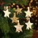Set of decorative clothespins "Stars" 12 × 8 cm, set 6 pcs., Golden