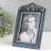 Photo frame Polystone 10x15 cm "Balt and roses" blue with gold 23x15 cm