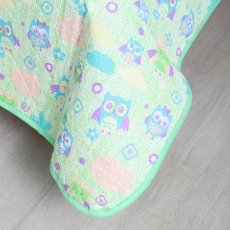 Owls cover 110x140cm, pistachio, calico 120g/m, hl 100%-1