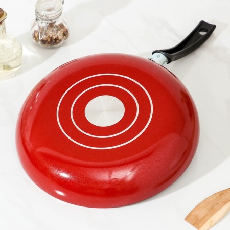 Pan Blaze, d = 28 cm, glass cover, anti -stick coating, red color-2